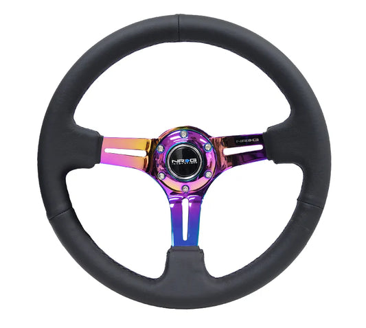 350mm Deep Dish Steering Wheel Leather - Slits