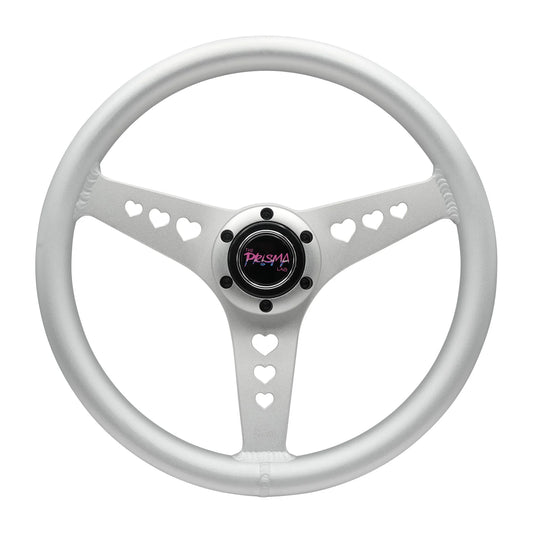 Aluminium Steering Wheel - Heart Cut Out - Large