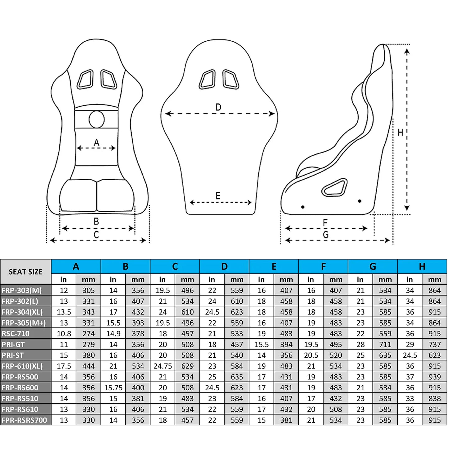 Prisma Spectra Seats