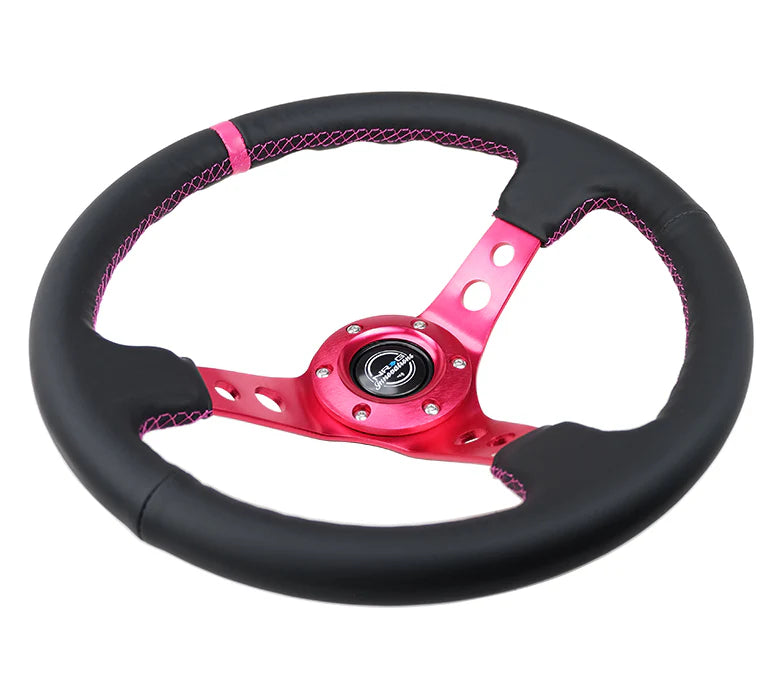 350mm Steering Wheel Leather - Holes