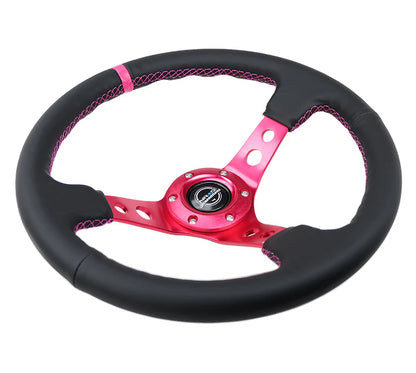 350mm Steering Wheel Leather - Holes