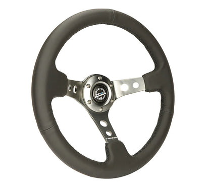 350mm Steering Wheel Leather - Holes
