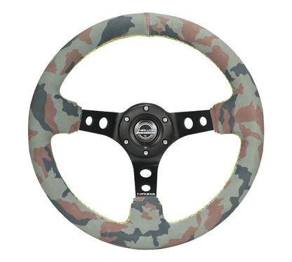 350mm Steering Wheel Suede - Holes