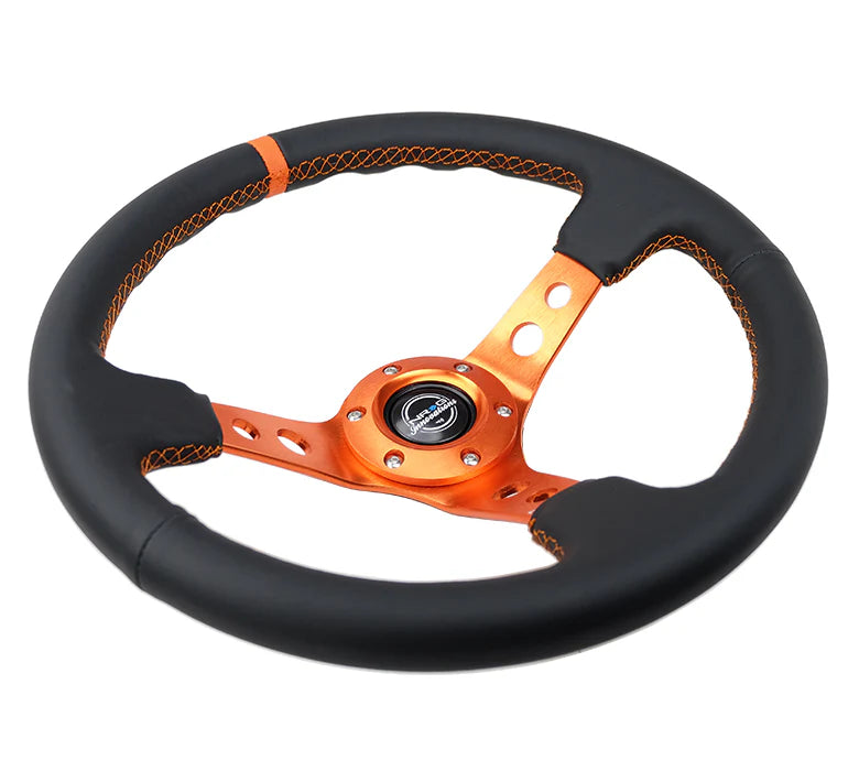350mm Steering Wheel Leather - Holes