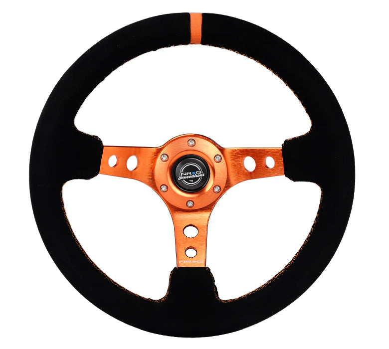 350mm Steering Wheel Suede - Holes