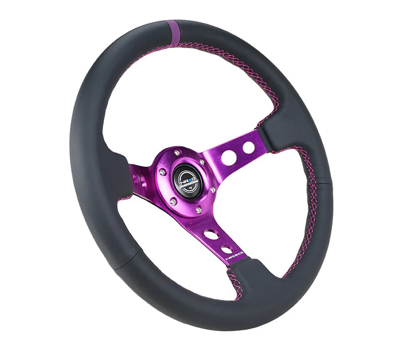 350mm Steering Wheel Leather - Holes