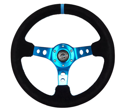 350mm Steering Wheel Suede - Holes