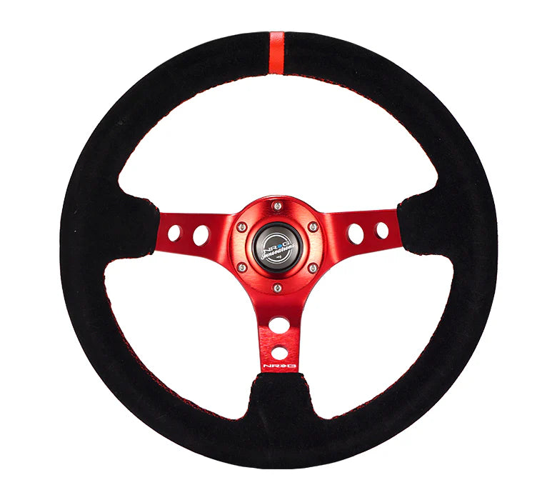 350mm Steering Wheel Suede - Holes