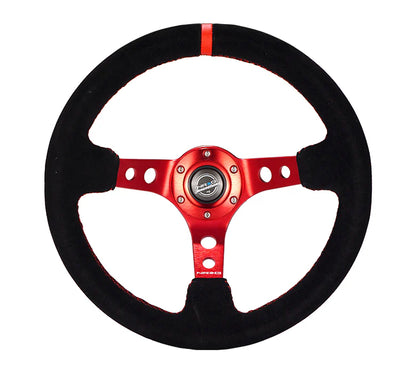 350mm Steering Wheel Suede - Holes