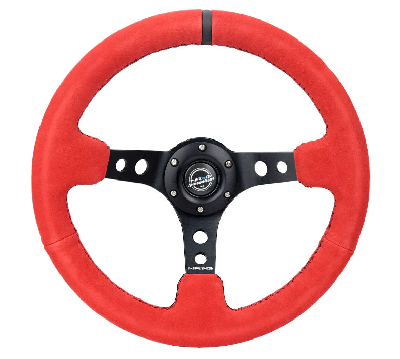 350mm Steering Wheel Suede - Holes