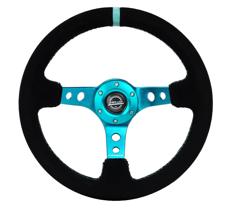 350mm Steering Wheel Suede - Holes