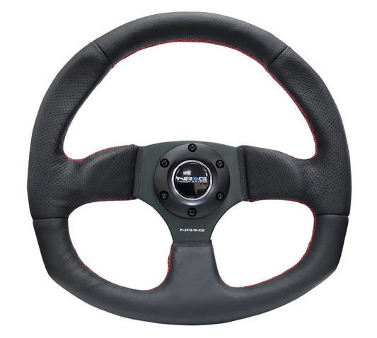 Flat Bottom Steering Wheel - Leather