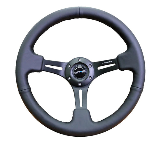 350mm Deep Dish Steering Wheel Leather - Slits