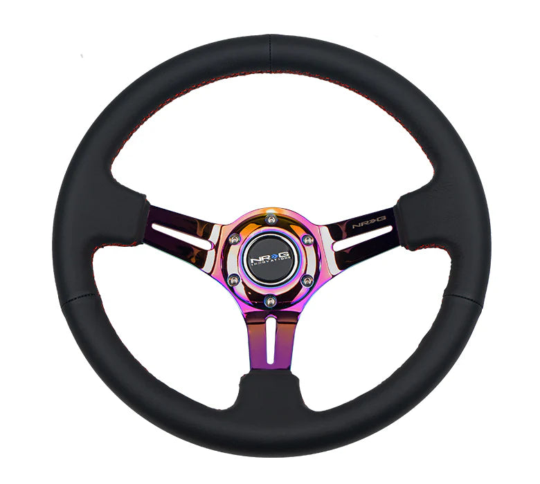350mm Deep Dish Steering Wheel Leather - Slits