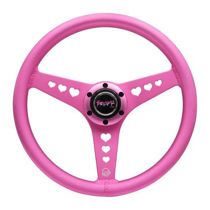Aluminium Steering Wheel - Heart Cut Out - Large