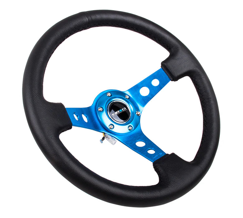 350mm Steering Wheel Leather - Holes