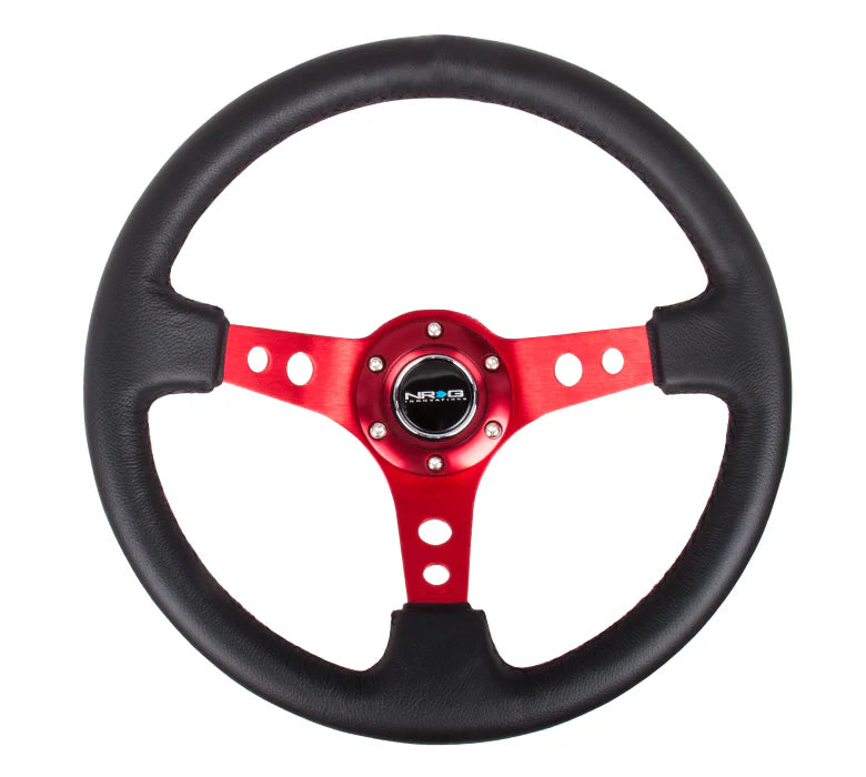 350mm Steering Wheel Leather - Holes