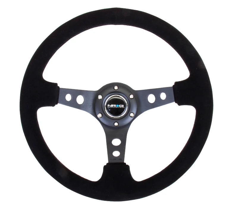350mm Steering Wheel Suede - Holes