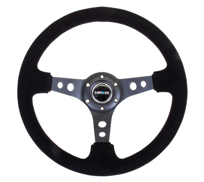 350mm Steering Wheel Suede - Holes