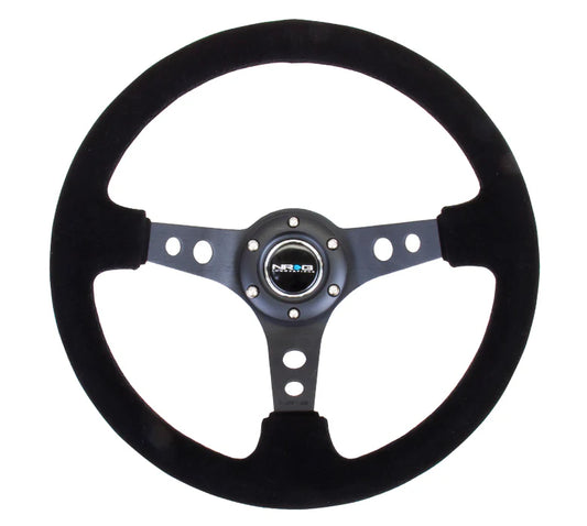 350mm Steering Wheel Suede - Holes