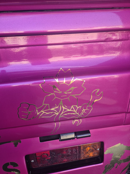Wildflower Logo Sticker - Gold