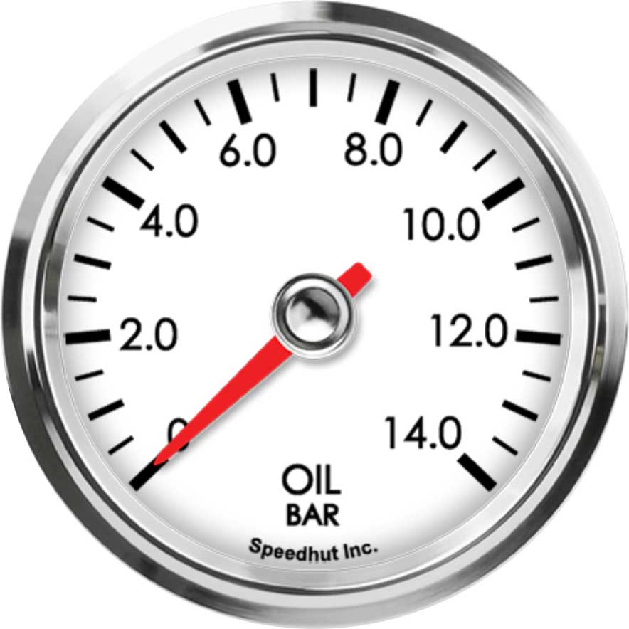 Classic Pressure Gauge - 52mm Oil (0-14)